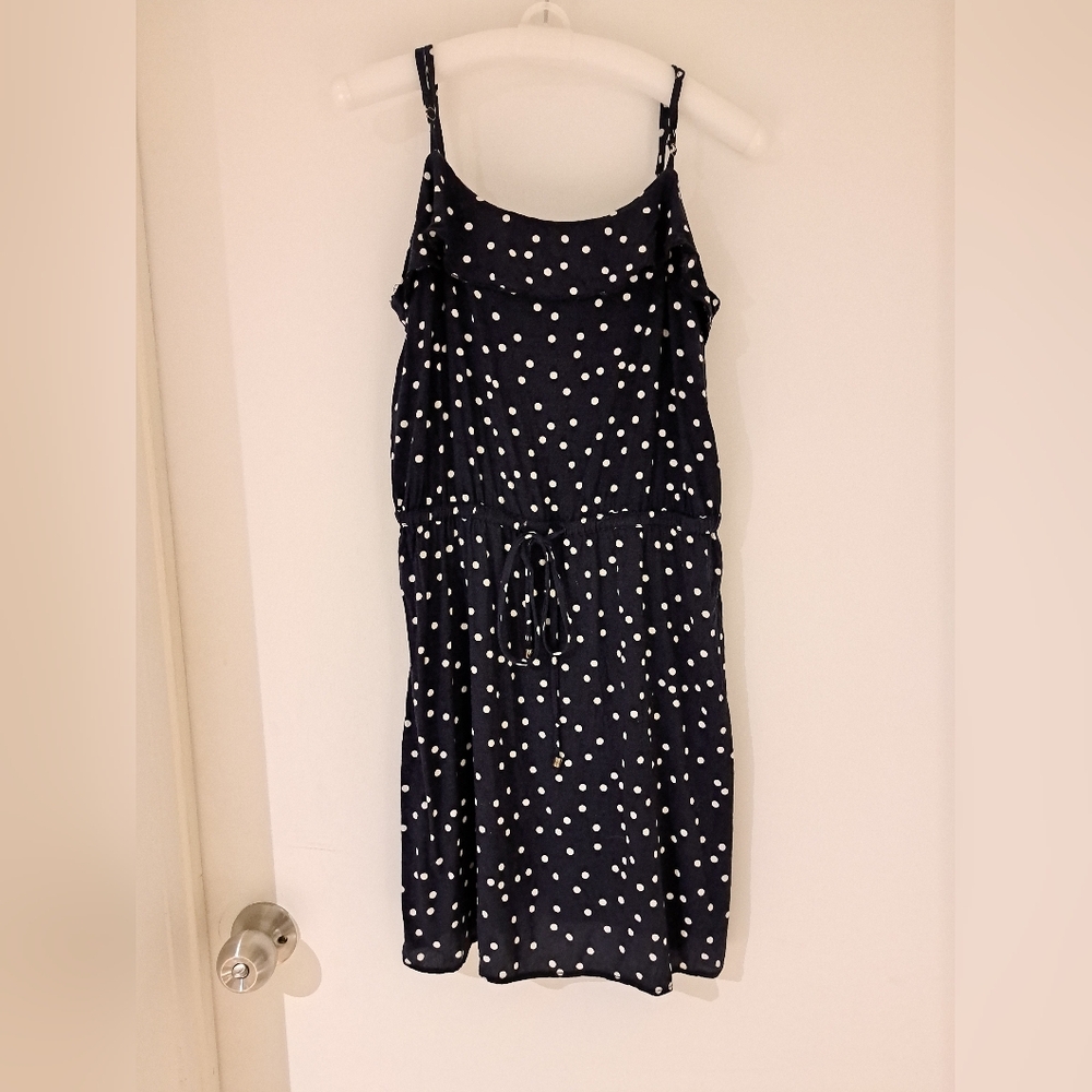 Garage navy polka dress